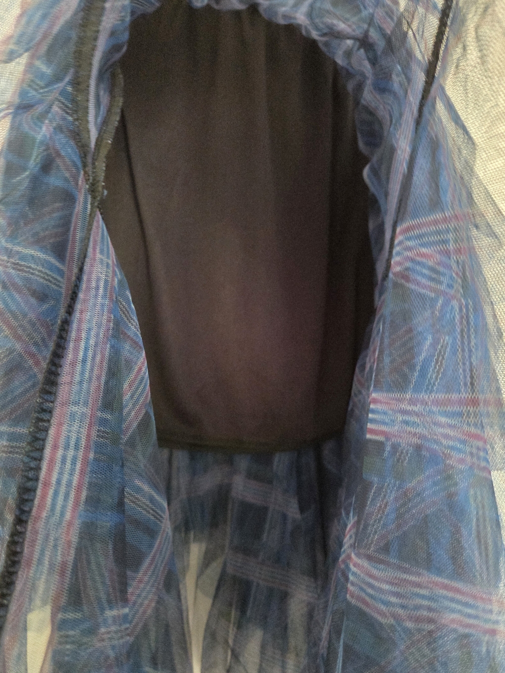 ​Dark Academia Plaid Tulle Tiered Maxi Skirt Whimsigoth Grunge Fairycore NWOT - Picture 4 of 4